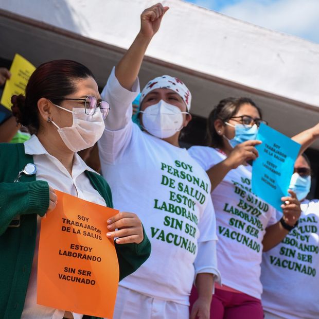 Protestas de los trabajadores del sector salud en los estados